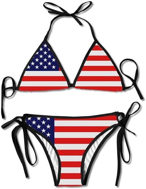 Bikini Set Bikini Con Bandera Americana Bikini Con Bandera Para Mujer