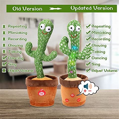 Adjustable Volume Control Dancing Cactus Toy Talking Cactus Toy