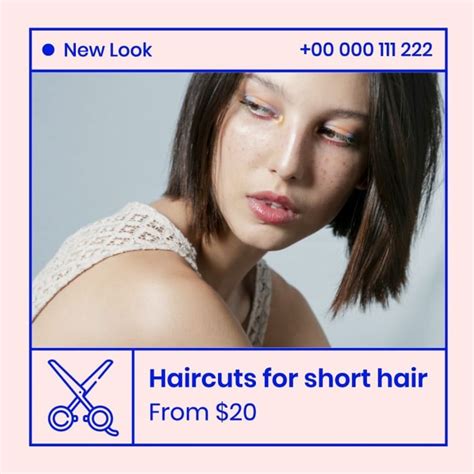 Free Linear New Look Hairdresser Facebook Post Template