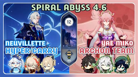 Neuvillette Hyper Carry Yae Miko Archon Team Spiral Abyss