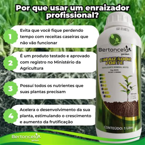 Enraizador Adubo Forte Concentrado Profissional P Plantas Bertoncelo