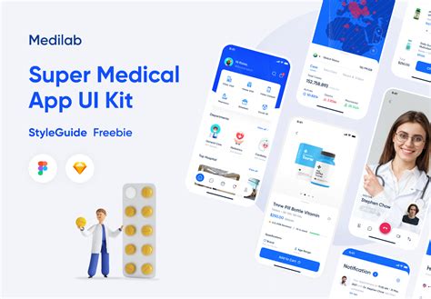 Figma Freebie Medical Ui Kit Figma Free Figma Free Premium Ui Kits