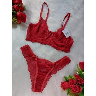 Conjunto de lingerie sensual renda calcinha e sutiã Isa Belly Lingerie