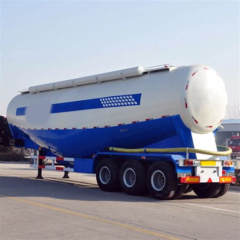 Powder Material Transport V Shape Bulk Cement Tank Semi Truck Trailer