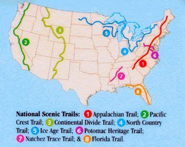 Large Map Of United States Trails