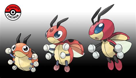 In-Progress Pokemon Evolutions | #165.5 - Ledyba are timid Pokemon who ...