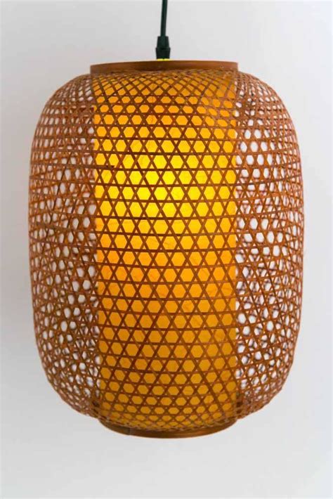 Japanese Bamboo Webbing Lamp Shinjuku D Xh Cm Orientique