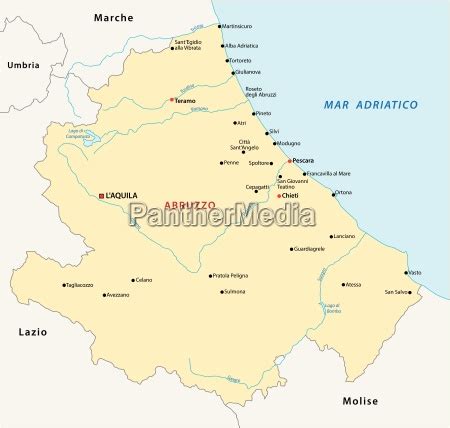 abruzzo map Italy - Stock image #16655674 | PantherMedia Stock Agency