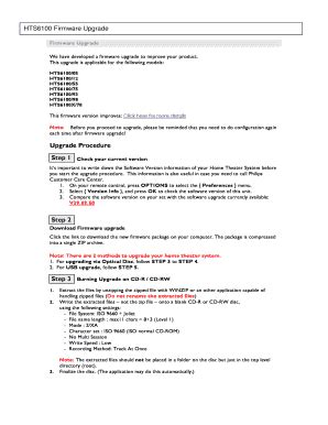 Fillable Online Upgrade Procedure Step 1 Step 2 Step 3 HTS6100
