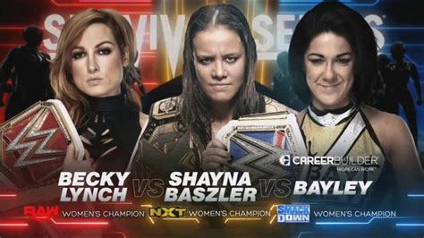 Wwe Survivor Series 2019 Becky Lynch Vs Shayna Blaszer Vs Bayley