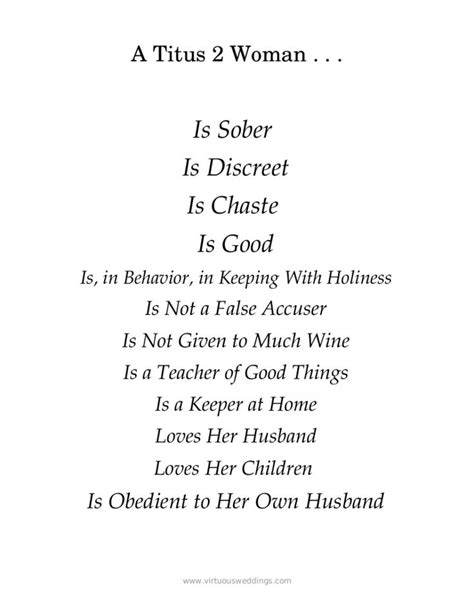 The Characteristics Of A Titus 2 Woman {with Free Printable} Titus