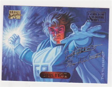 Marvel Masterpieces Gold Foil Signature Series Justice