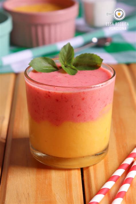 Smoothie De Manga E Morango Essa Receita Funciona