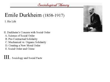 Ppt Emile Durkheim Powerpoint Presentation Free To View