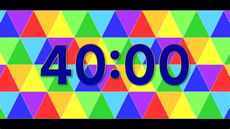 40 Minute Timer Colorful Timer Youtube