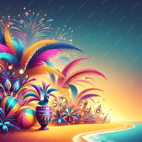 Premium Photo | Background Vibrant Colors of Brazilian Carnival