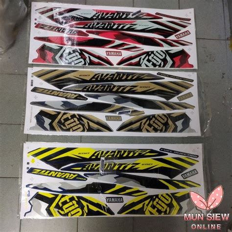 Stiker Sticker Body Stripe Cover Set Yamaha Egoavantiz Ego Avantiz