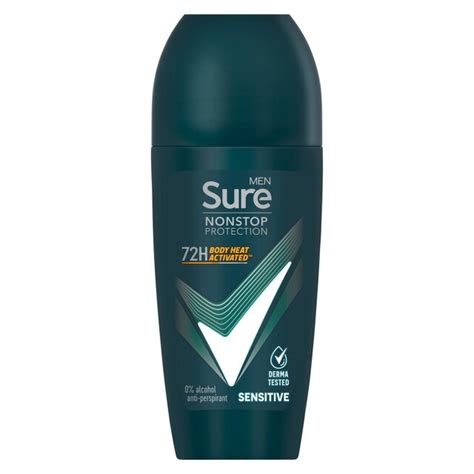 Sure Men Antiperspirant Deodorant Roll On Nonstop Sensitive Ocado