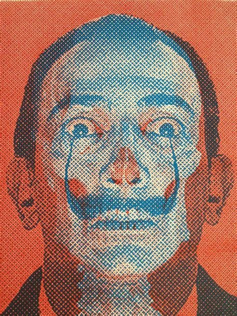 Dali And Skeleton Silkscreen Print Reserved For Richard Etsy Screen Printing Art Halftone