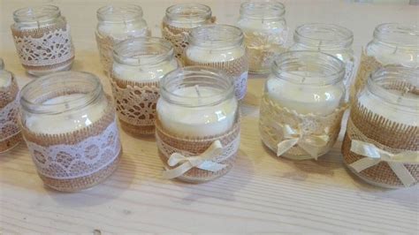 Candela Di Soia Soy Candle Bomboniera Candele Shabby Etsy Italia