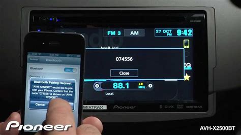 How To Avh X2500bt Bluetooth Pairing Youtube