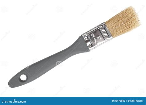 The Thin Paint Brush with Natural Bristles Stock Image - Image of ...