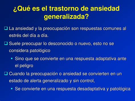 Ppt Trastorno De Ansiedad Generalizada Powerpoint Presentation Free