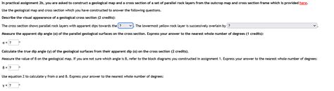 Solved Use The Geological Map And Cross Section Which You Chegg