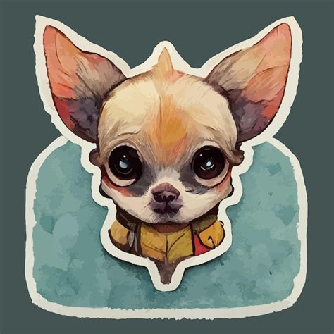 Premium Vector Cute Kawaii Chihuahua Sticker Clip Art Pastel