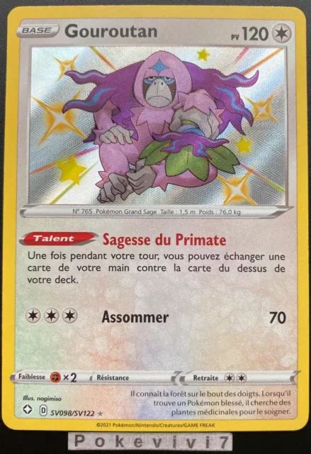 CARTE POKEMON GOUROUTAN SV098 SV122 SHINY Epée et Bouclier 4 5 EB4 5 FR