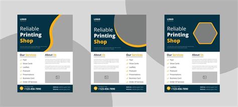 Printing Shop Flyer Template Press Printing Services Flyer Poster