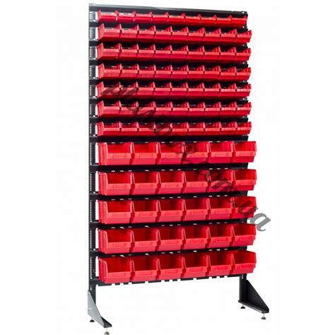 Стойка - стеллаж и ящики для метизов болтов гаек Баловка - ПластБокс