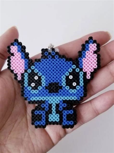 Stitch | Motifs perles hama, Perles hama kawaii, Perles hama