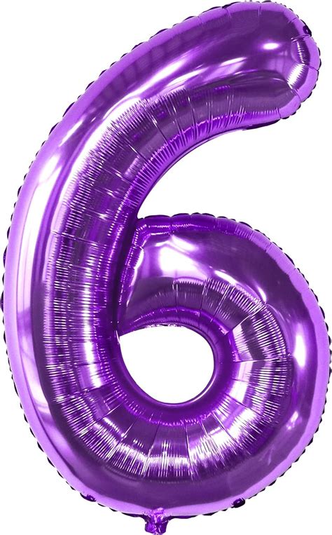 KatchOn, Giant Purple 6 Balloon Number - 40 Inch | Purple 6 Balloons f