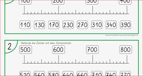 Lernst Bchen Zahlen Am Zahlenstrahl Kostenlose Arbeitsbl Tter Und