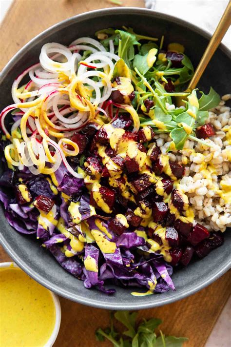 Roasted Beets Bowls With Turmeric Tahini Sauce Jar Of Lemons