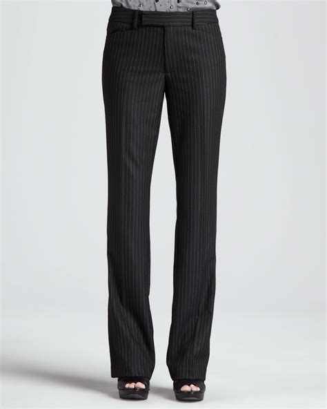 Lyst Nanette Lepore Marrakech Pinstripe Suit Pants In Black