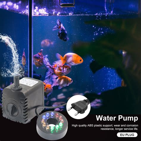 8W 600L H Submersible Water Pump Aquarium Fish Tank Fountain Pond