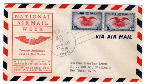 C Eagle Shield C Airmail Fdc Planty A Linprint Dayton Oh