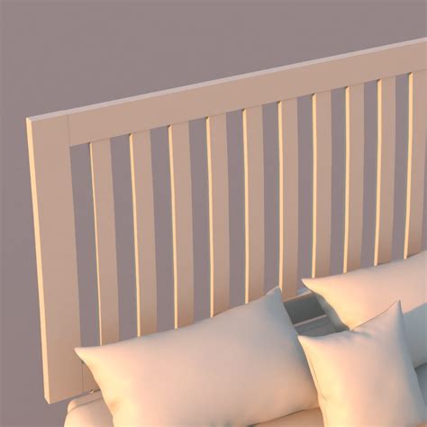 Bed With Slats Headboard Blackbee3d