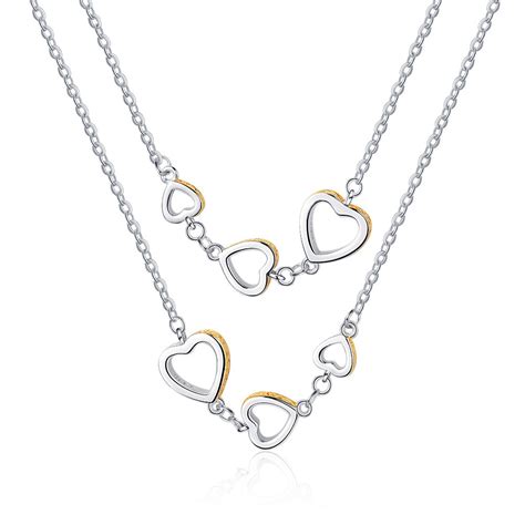 S925 Silver Original Double Texture Love Necklace LIVIANLA