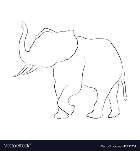 Elephant Trunk Heart Silhouette Clipart