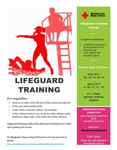 Life Guard Course Saratoga Swim Lessons