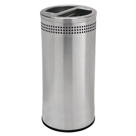 Commercial Zone Products 20 Gal Recycling Bin Silver Steel 745829 Zoro