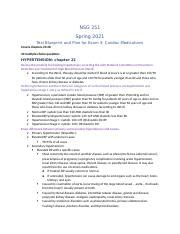 Exam 5 Blueprint Docx NSG 251 Spring 2021 Test Blueprint And Plan For