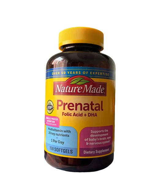 Nature Made Prenatal Multi Dha 200 Mg Dha 150 Softgels Homceus