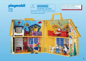 Mode Demploi Playmobil Set Dollhouse Maison De Famille Transportable