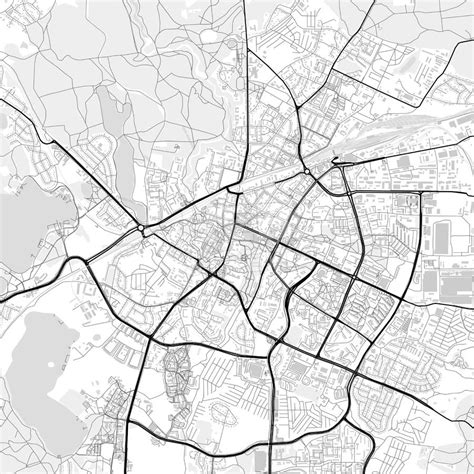 Downtown map of Olsztyn, Poland - HEBSTREITS Sketches | Downtown, Park trails, Print templates