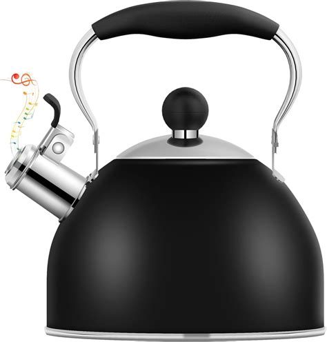 Amazon Uessegs DFL 2 Liter Stainless Steel Whistling Tea Kettle