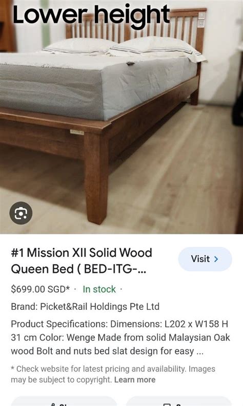 Picket Rail Solid Oak Woods Queen Bedframe Almost New Queen